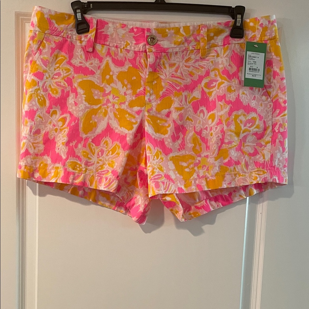 Lilly Pulitzer Pink and Yellow Floral Shorts